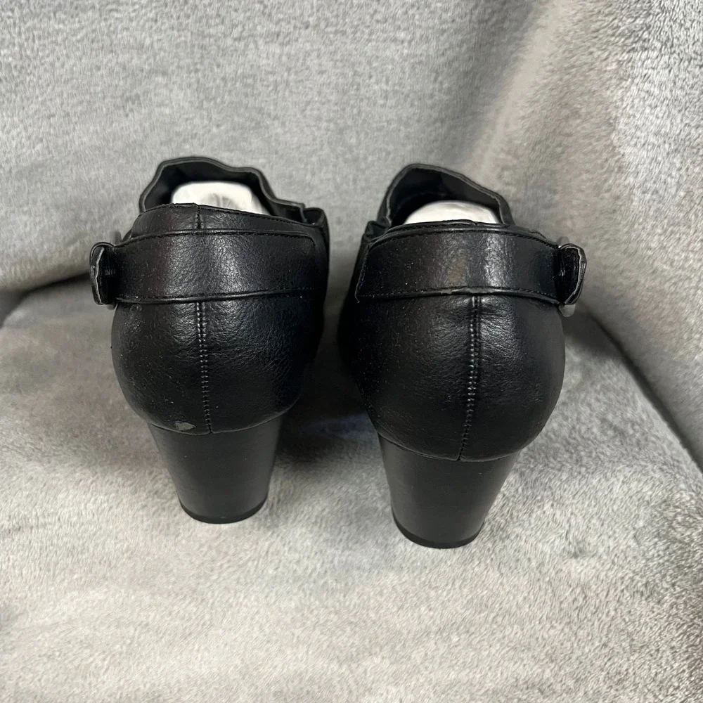 Kim Rogers Mazy Shootie Womens 10 Black Clog Shoes Leather‎ Ankle Boot